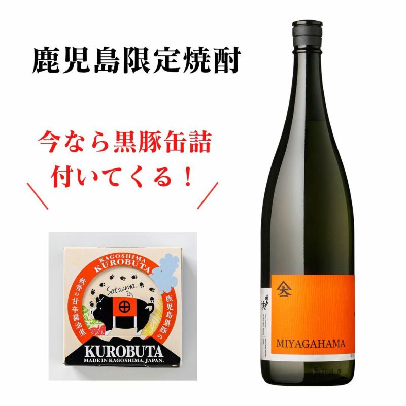 【鹿児島限定】 宮ヶ浜MIYAGAHAMA Aroma 25度 1800ml 大山甚七商店 （黒豚缶詰付）