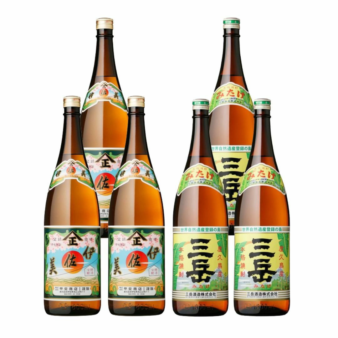 芋焼酎◆伊佐美3本/三岳3本25％1800ml 6本セット！